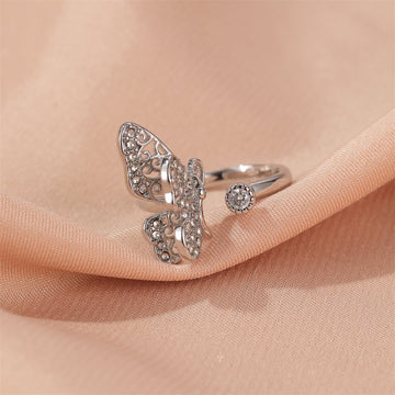 R629 - Silver Butterfly Ring